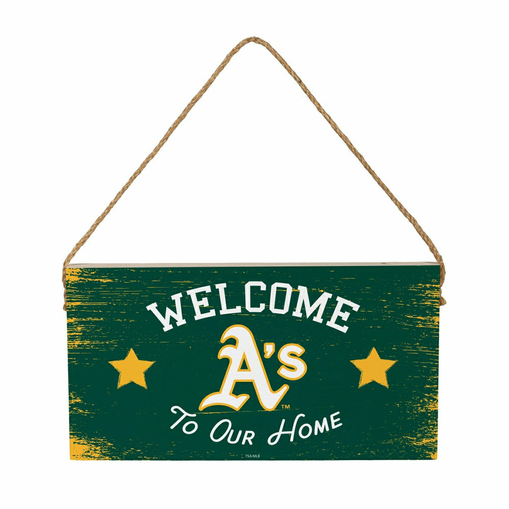 Athletics Wood Wall Sign, 6x11, MLB, Home
