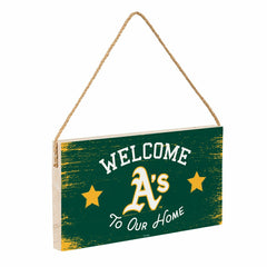 Athletics Wood Wall Sign, 6x11, MLB, Home