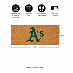 Oakland A's Extra Large Full Color Coir Mat, 60"x24", MLB