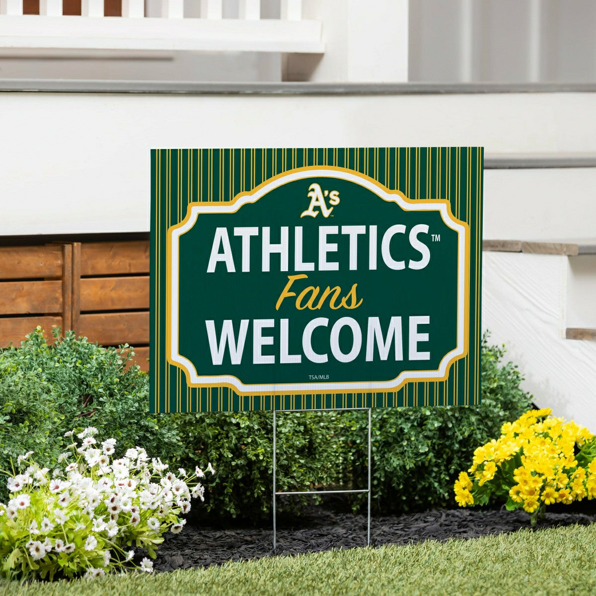 Athletics Coroplast Yard Sign, "Fans Welcome", MLB, Home