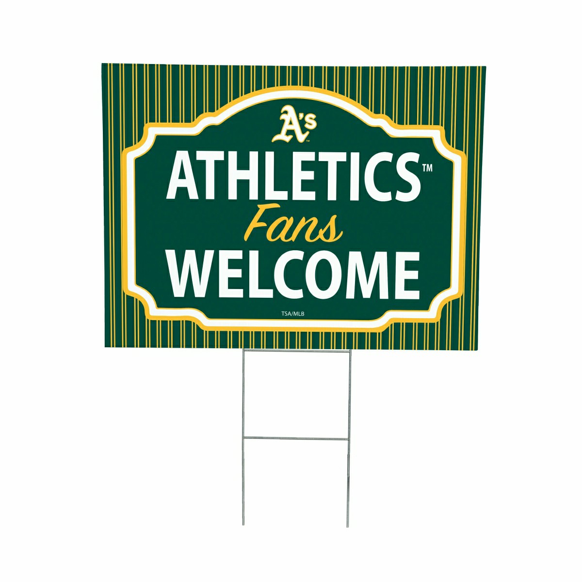Athletics Coroplast Yard Sign, "Fans Welcome", MLB, Home