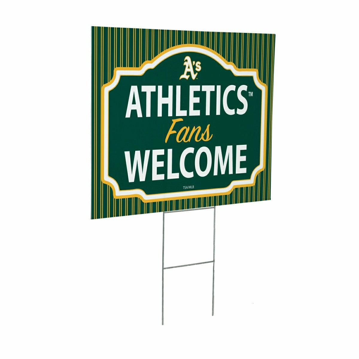 Athletics Coroplast Yard Sign, "Fans Welcome", MLB, Home