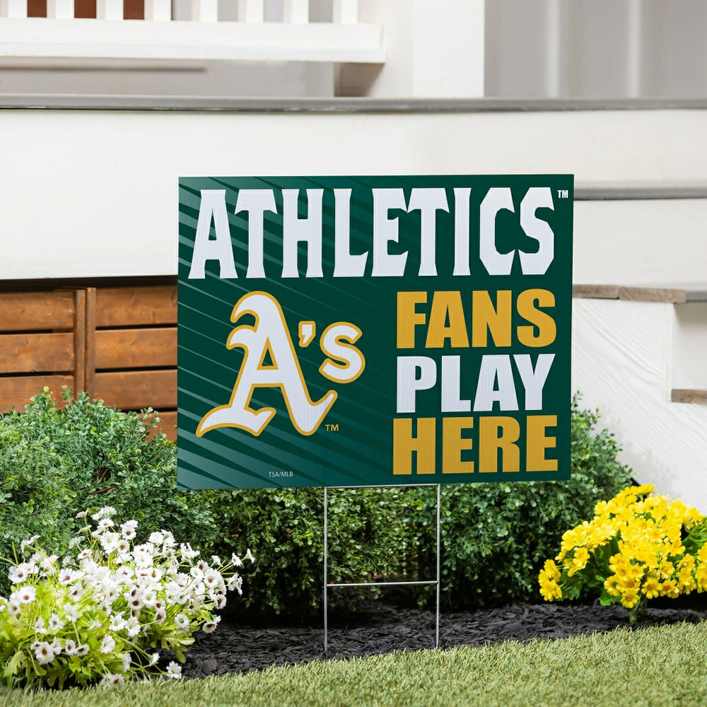 Athletics Coroplast Yard Sign "Fans Play Here", MLB, Home