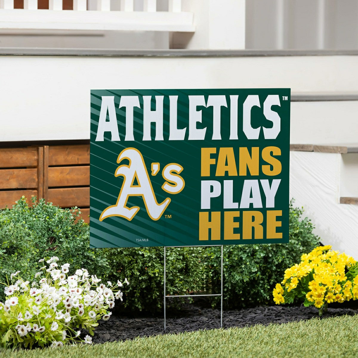 Athletics Coroplast Yard Sign "Fans Play Here", MLB, Home