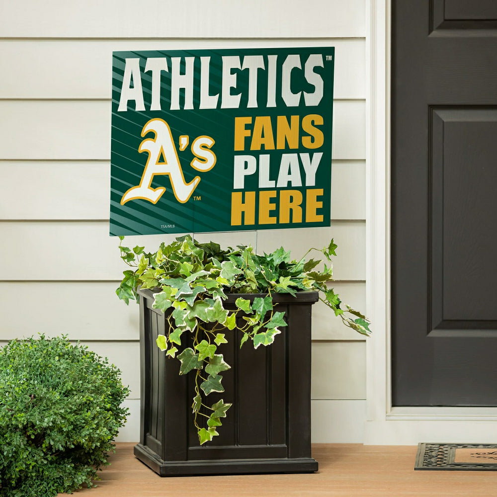Athletics Coroplast Yard Sign "Fans Play Here", MLB, Home
