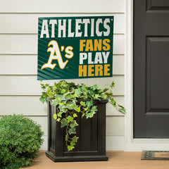 Athletics Coroplast Yard Sign "Fans Play Here", MLB, Home