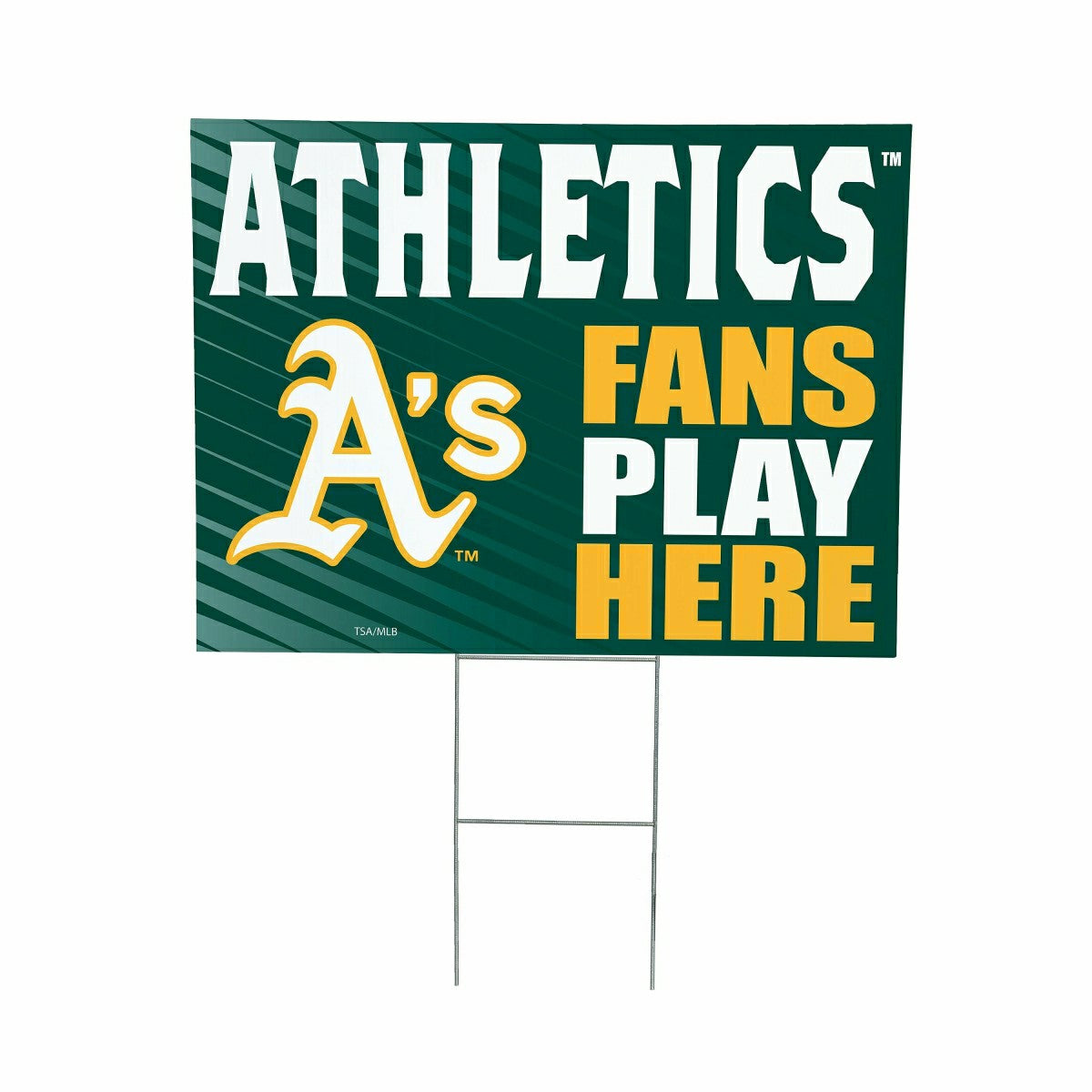 Athletics Coroplast Yard Sign "Fans Play Here", MLB, Home