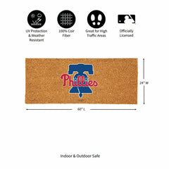 Philadelphia Phillies Extra Large Full Color Coir Mat, 60"x24", MLB