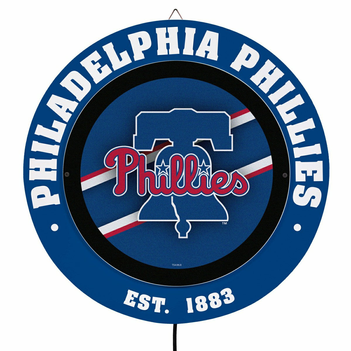 Philadelphia Phillies, Metal Lite, Round, MLB