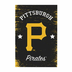 Pittsburgh Pirates Wood Wall Sign, 16x24, MLB, Home