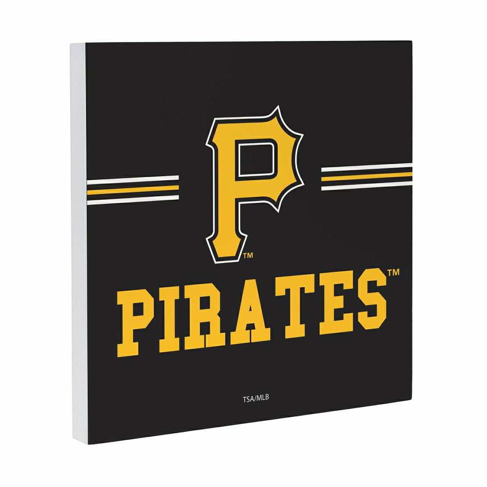 Pittsburgh Pirates Wood Wall Sign, 12x12, MLB, Home