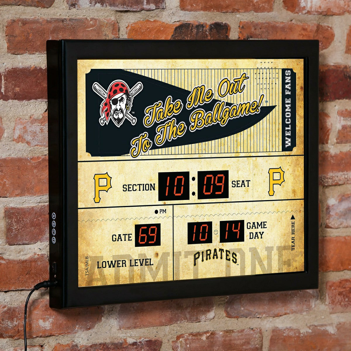 Scoreboard Wall Clock, Pittsburgh Pirates, MLB, Home