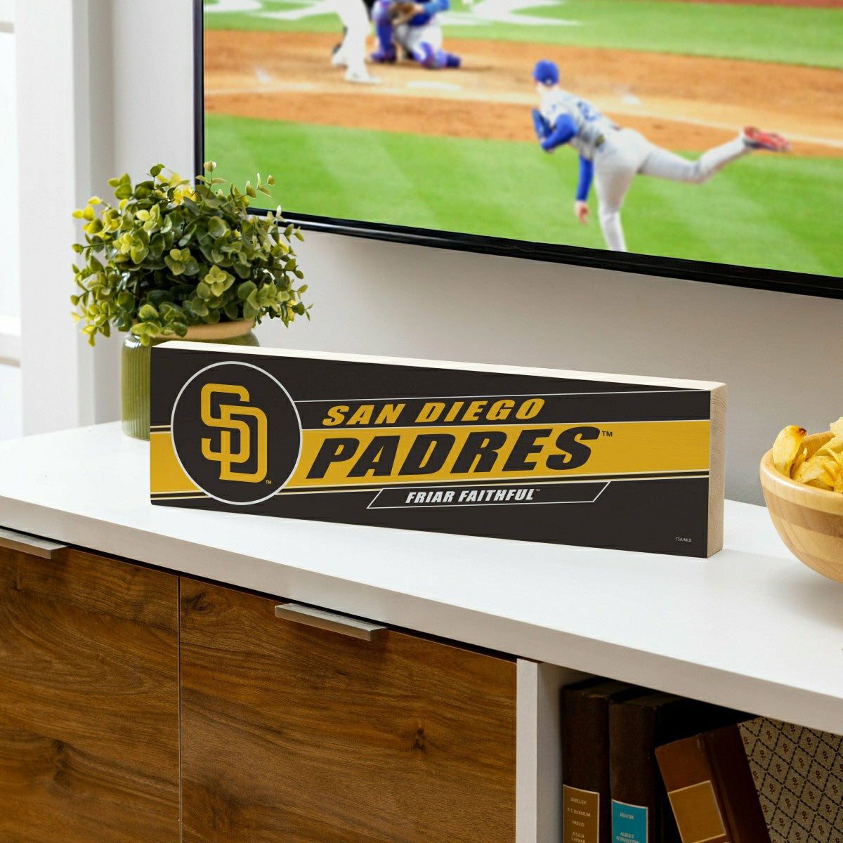 San Diego Padres Mantle Sign, Down Home Fans, 5x18, MLB, Home