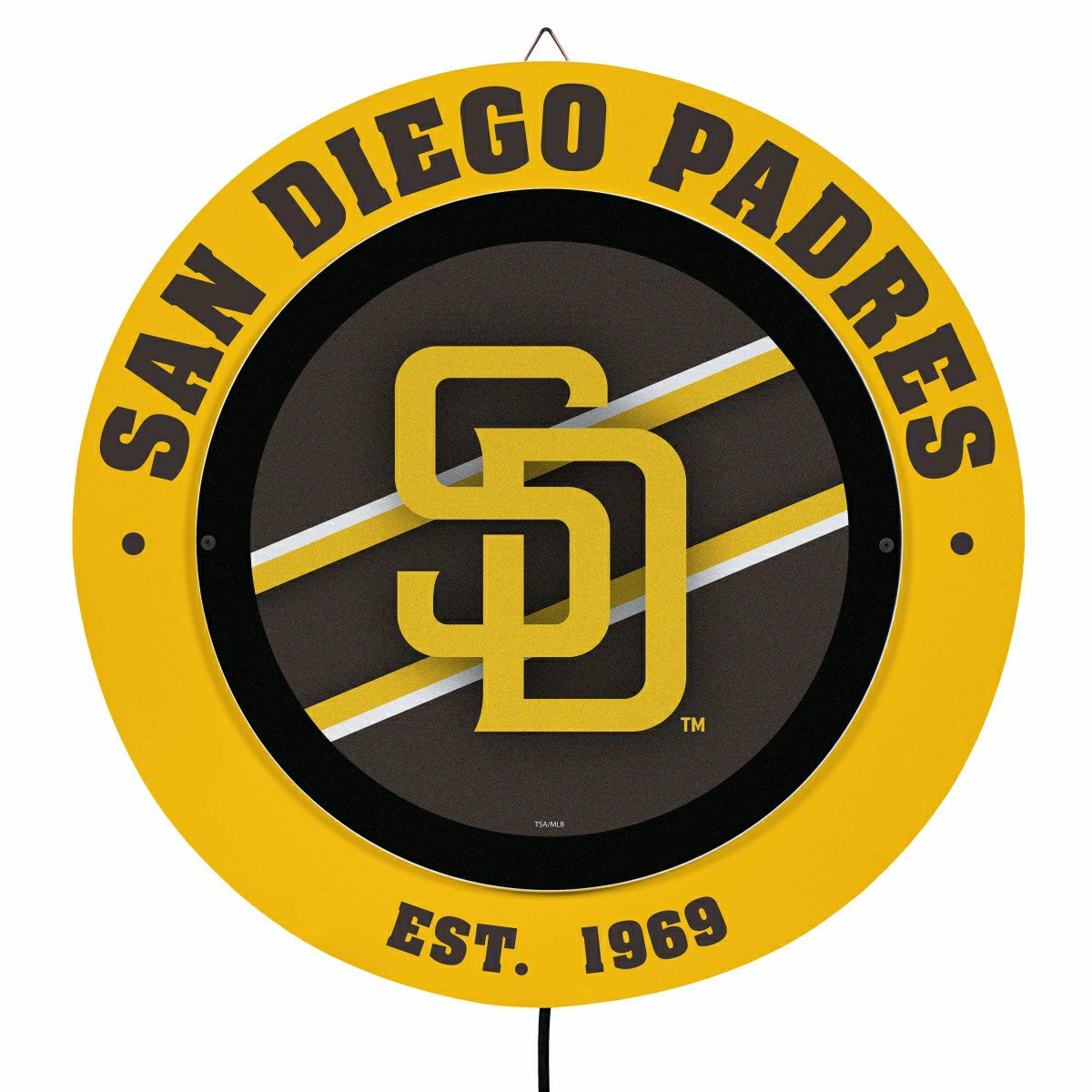 San Diego Padres, Metal Lite, Round, MLB