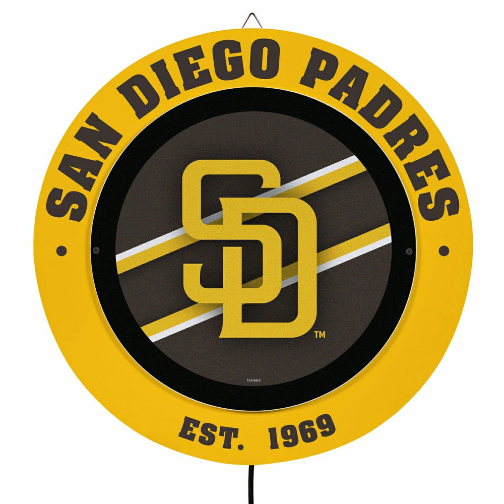 San Diego Padres, Metal Lite, Round, MLB