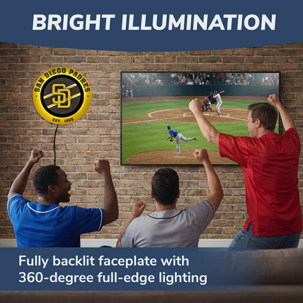 San Diego Padres, Metal Lite, Round, MLB