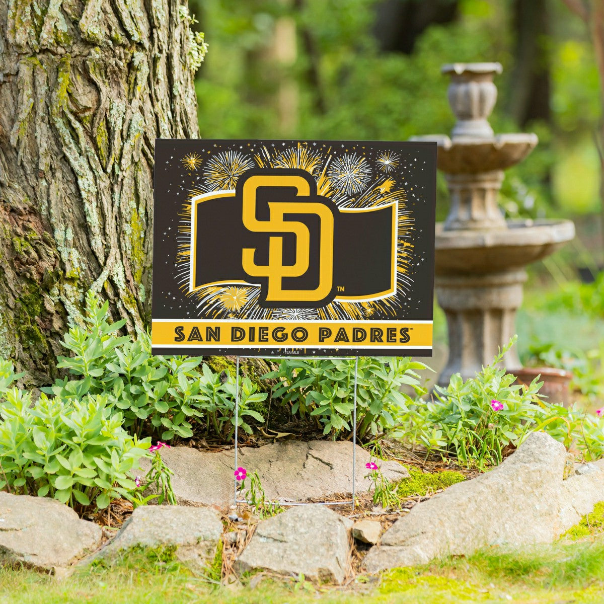 San Diego Padres Yard Sign, Patriotic, MLB, Home
