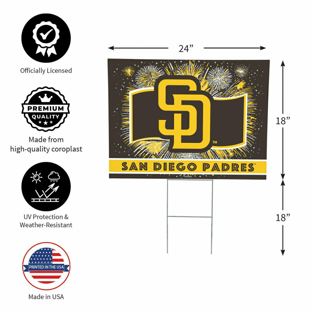 San Diego Padres Yard Sign, Patriotic, MLB, Home