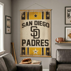 San Diego Padres, Canvas Wall Tapestry, Large, 54x36, MLB, Home
