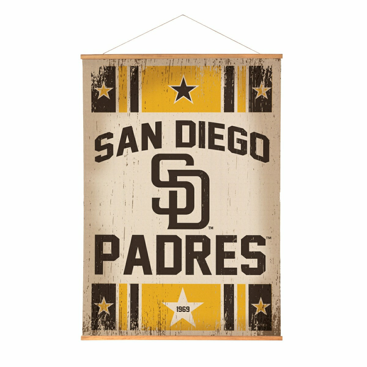 San Diego Padres, Canvas Wall Tapestry, Large, 54x36, MLB, Home
