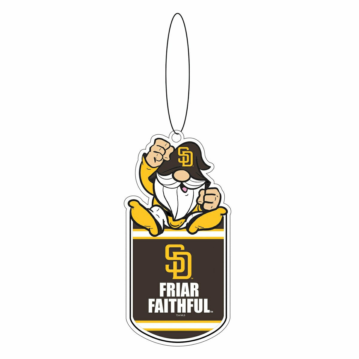 San Diego Padres Gift Tag Ornament, Gnome Fan, MLB, Home