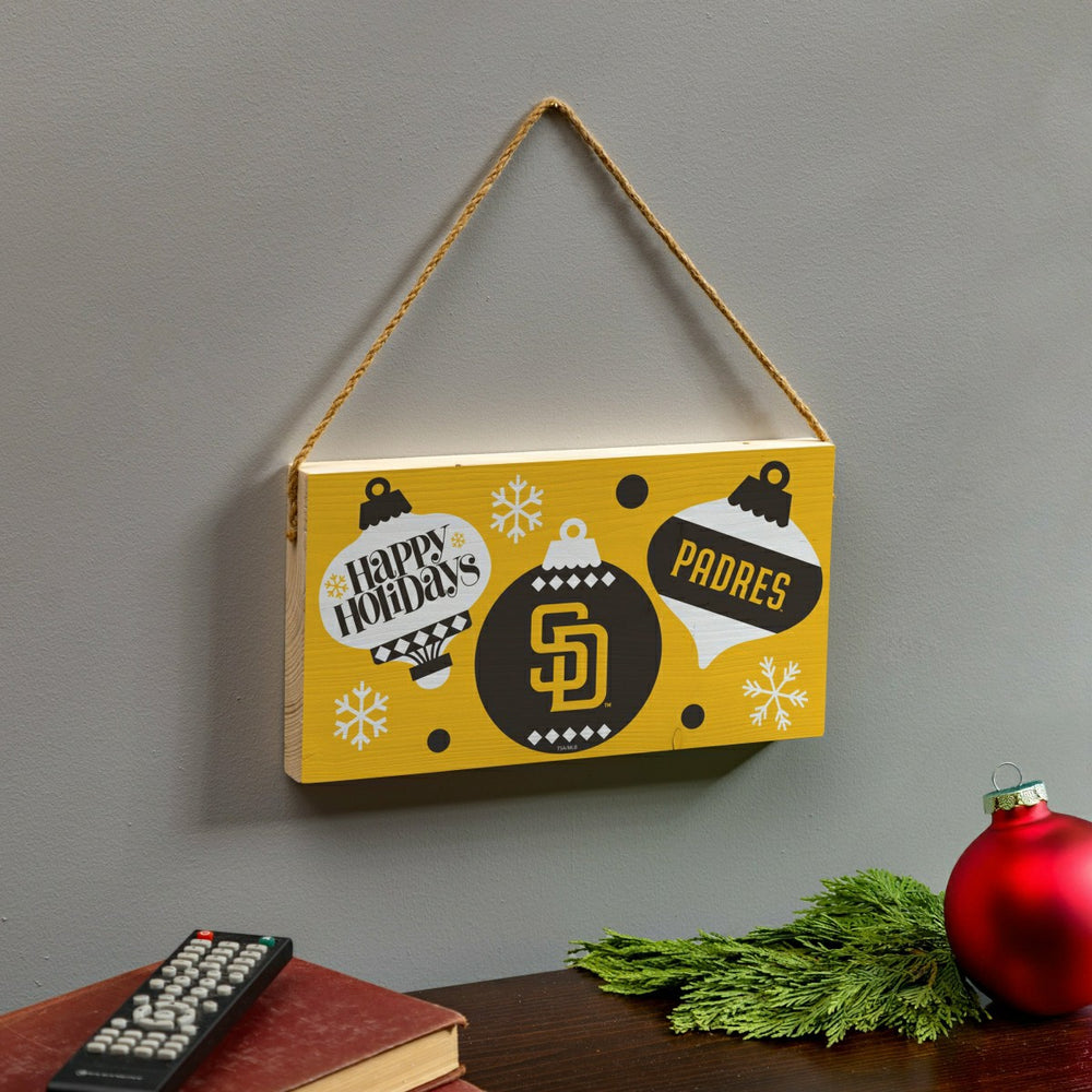 San Diego Padres Holiday Wood Wall Sign, 6x11, MLB, Home
