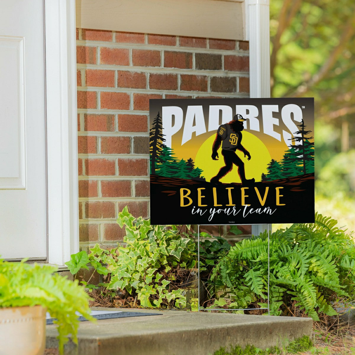 San Diego Padres Yard Sign, Bigfoot, MLB, Home