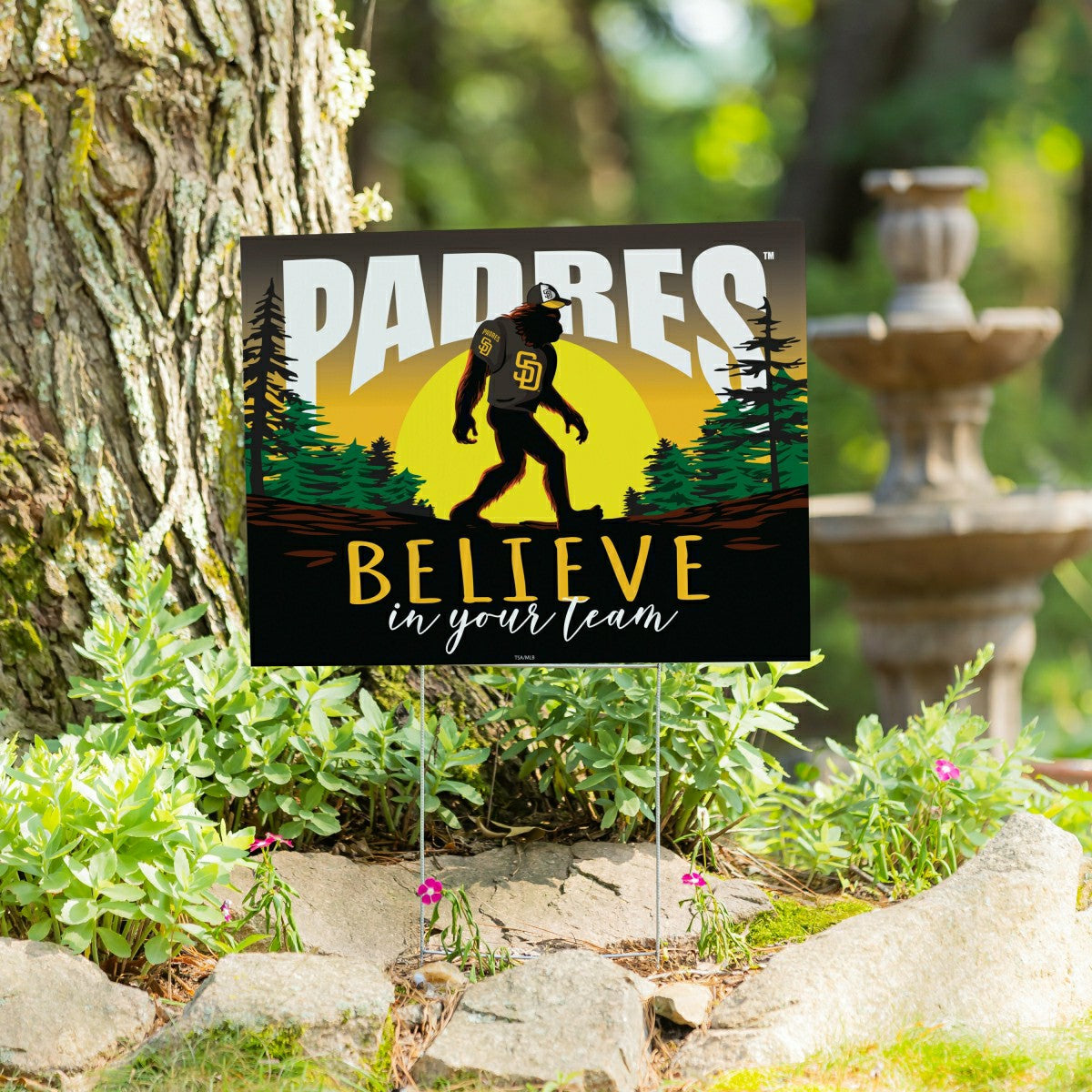 San Diego Padres Yard Sign, Bigfoot, MLB, Home