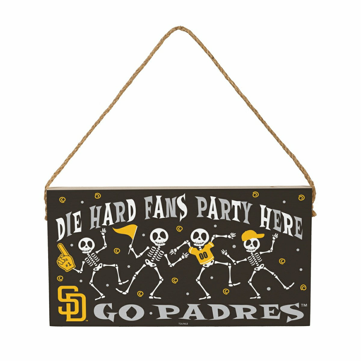 San Diego Padres Halloween Wood Wall Sign, 6x11, MLB, Home