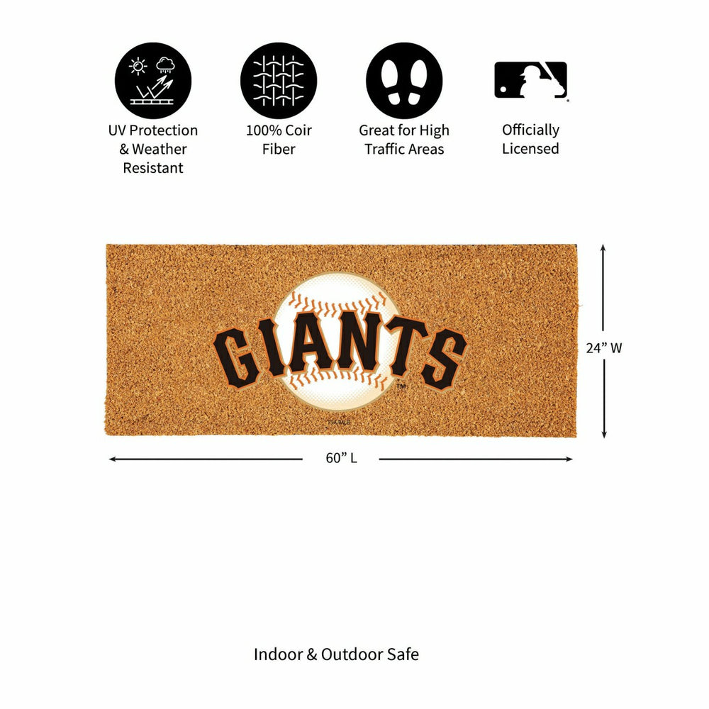 San Francisco Giants Extra Large Full Color Coir Mat, 60"x24", MLB