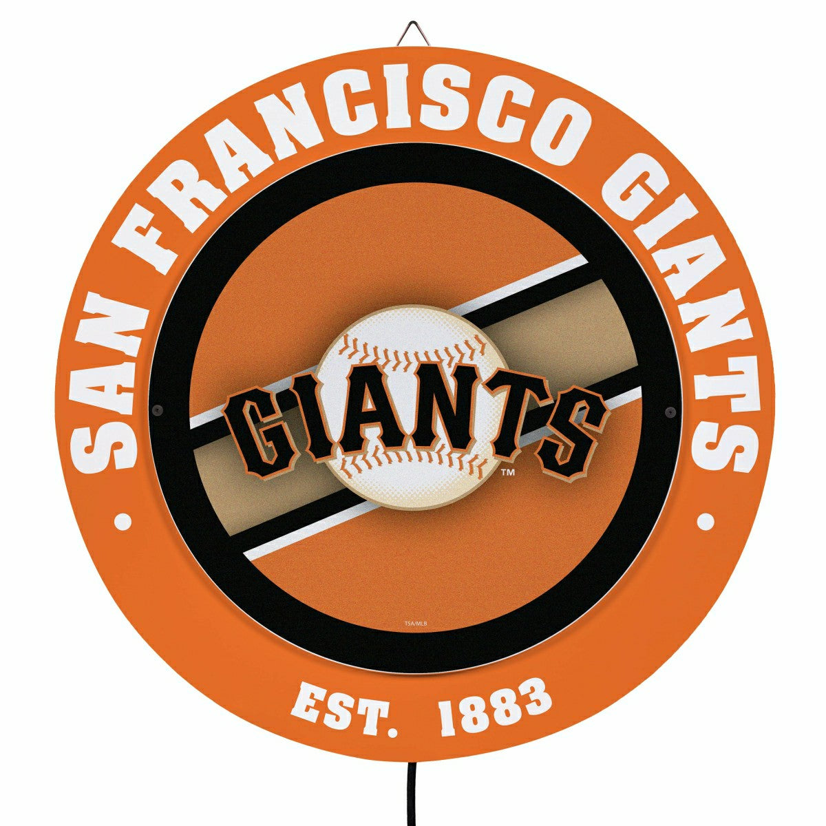 San Francisco Giants, Metal Lite, Round, MLB