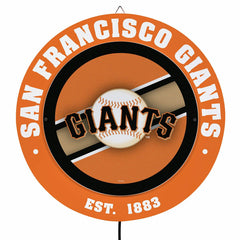 San Francisco Giants, Metal Lite, Round, MLB