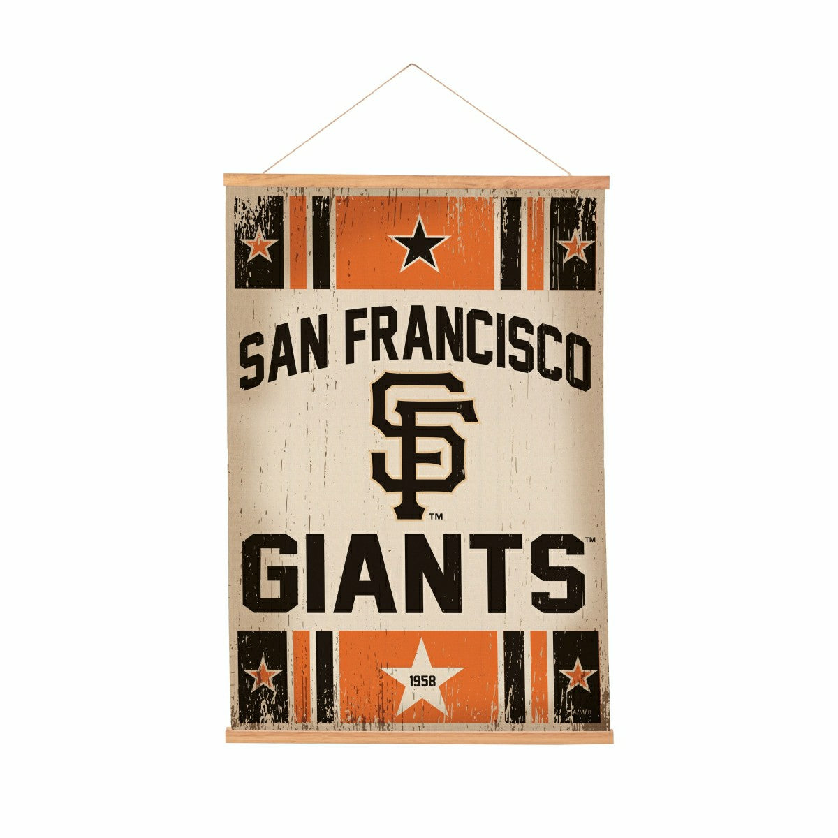 San Francisco Giants, Canvas Wall Tapestry, Medium, 36x24, MLB, Home