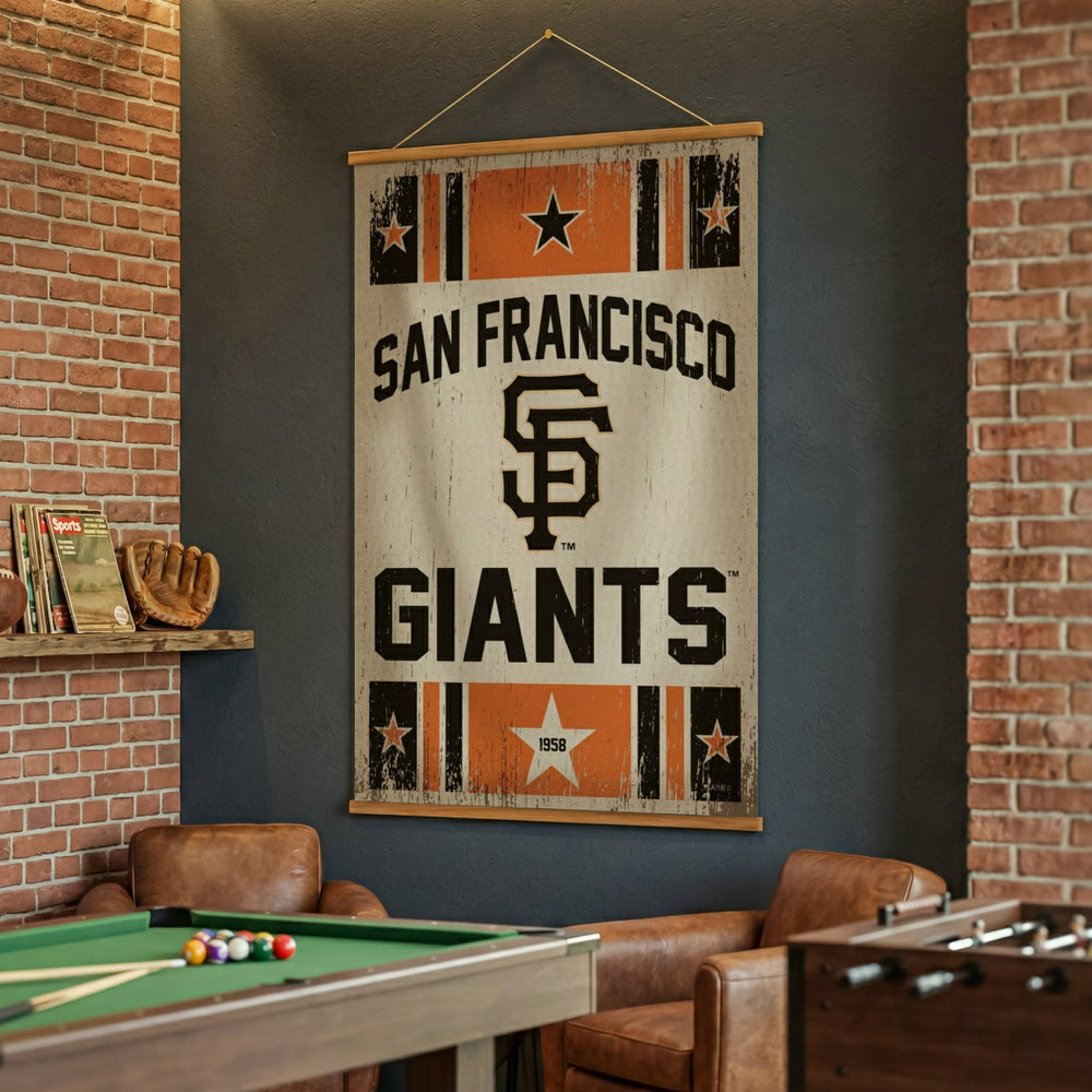 San Francisco Giants, Canvas Wall Tapestry, Large, 54x36, MLB, Home