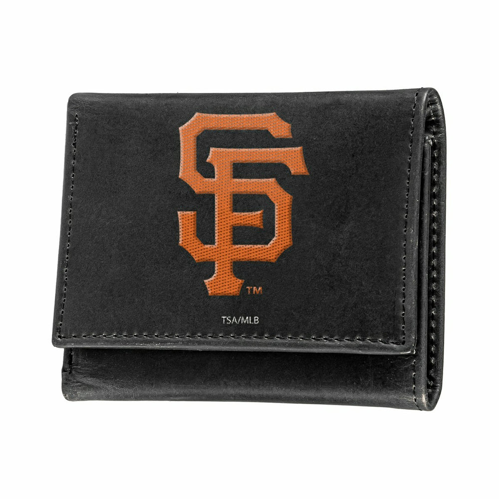 San Francisco Giants Black Tri-Fold Embroidered Wallet w/ RFID Blockin, MLB, Home