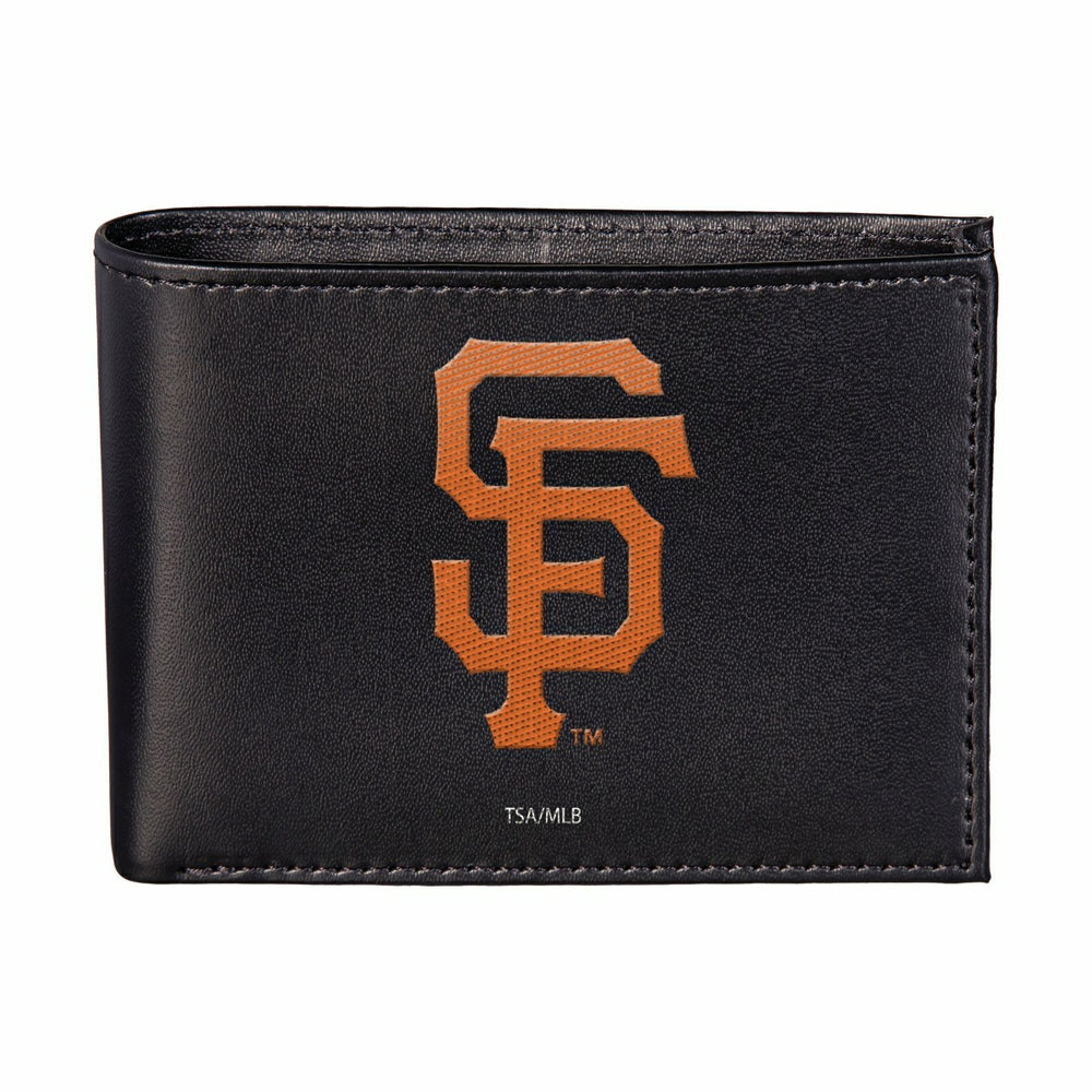San Francisco Giants Black Bi-Fold Embroidered Wallet w/ RFID Blocking, MLB, Home