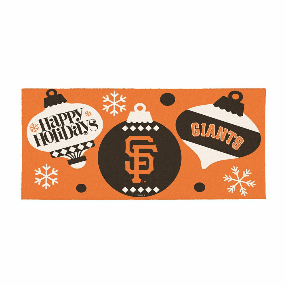 San Francisco Giants Holiday Flocked Coir Sassafras Switch Mat, 22"x10, MLB