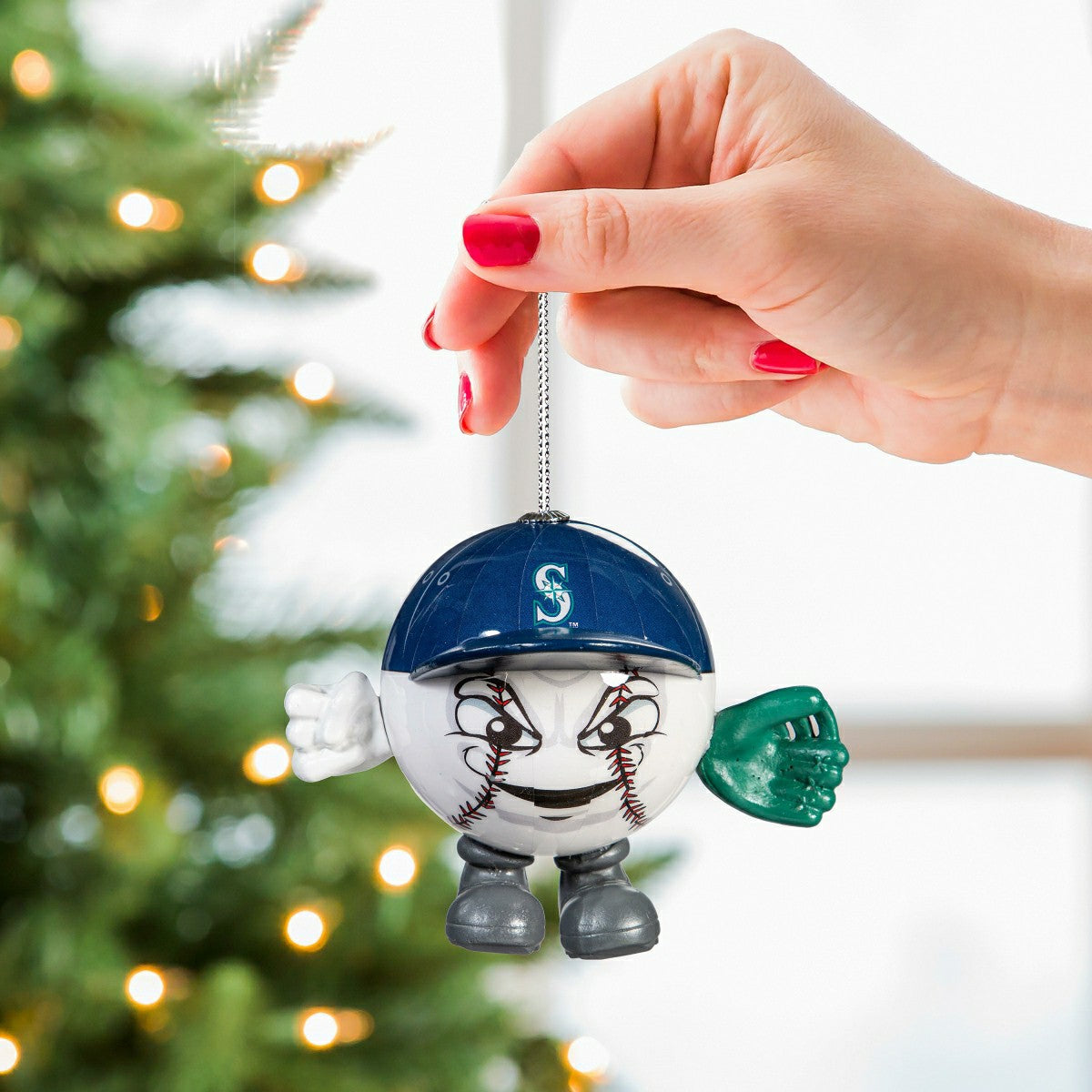 Seattle Mariners Ball Head Ornament, MLB, Home
