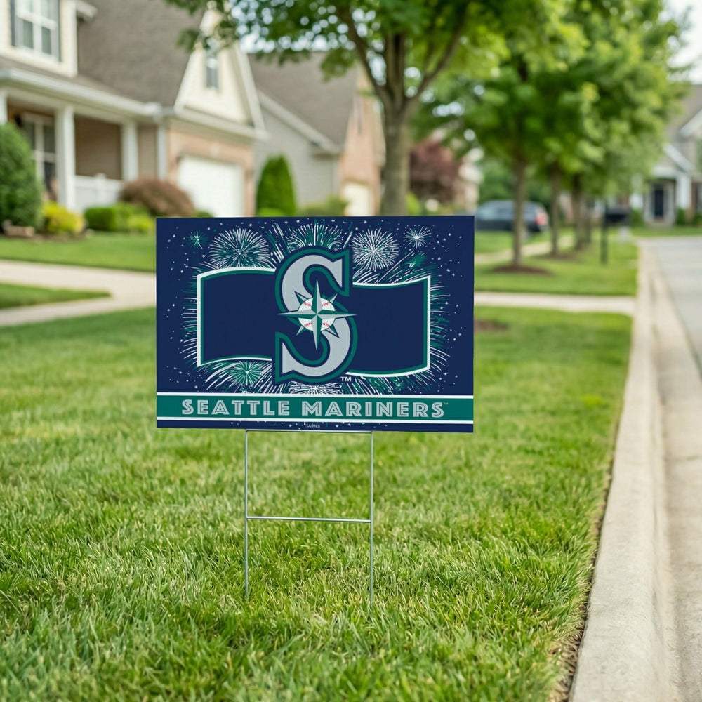 Seattle Mariners Yard Sign, Patriotic, MLB, Home