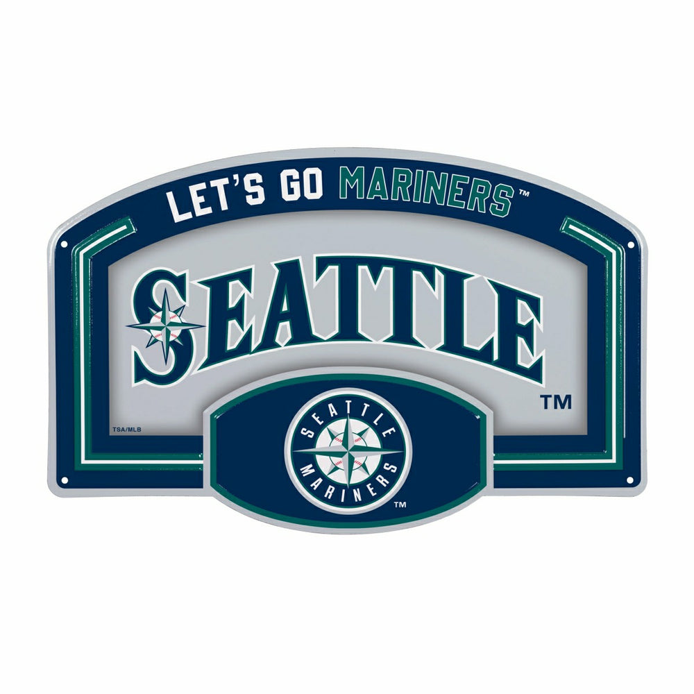 Seattle Mariners USA Embossed Steel Wall Sign, 11" x 17", MLB, Home