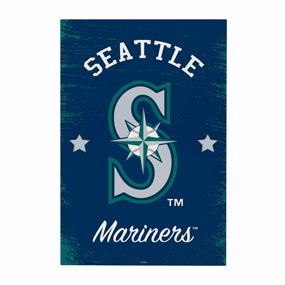 Seattle Mariners Wood Wall Sign, 16x24, MLB, Home