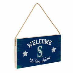 Seattle Mariners Wood Wall Sign, 6x11, MLB, Home