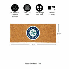 Seattle Mariners Extra Large Full Color Coir Mat, 60"x24", MLB
