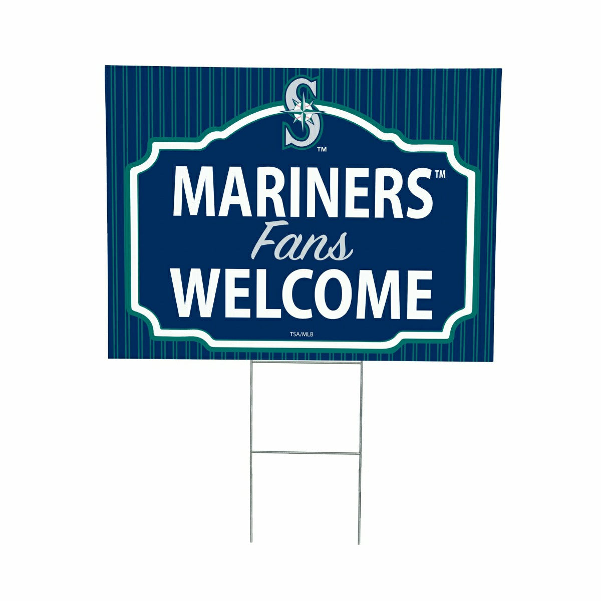 Seattle Mariners Coroplast Yard Sign, "Fans Welcome", MLB, Home