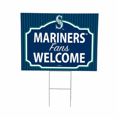 Seattle Mariners Coroplast Yard Sign, "Fans Welcome", MLB, Home