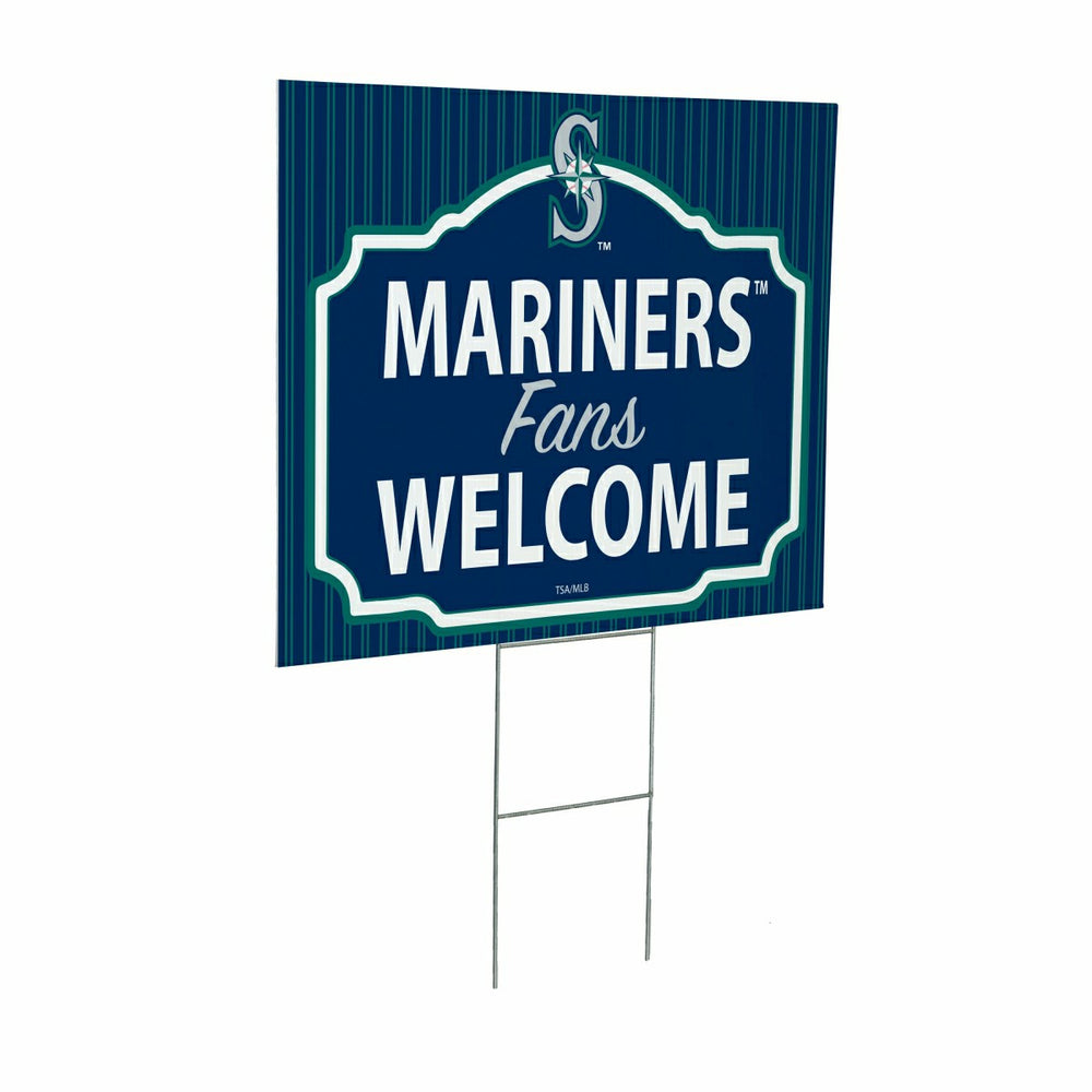 Seattle Mariners Coroplast Yard Sign, "Fans Welcome", MLB, Home