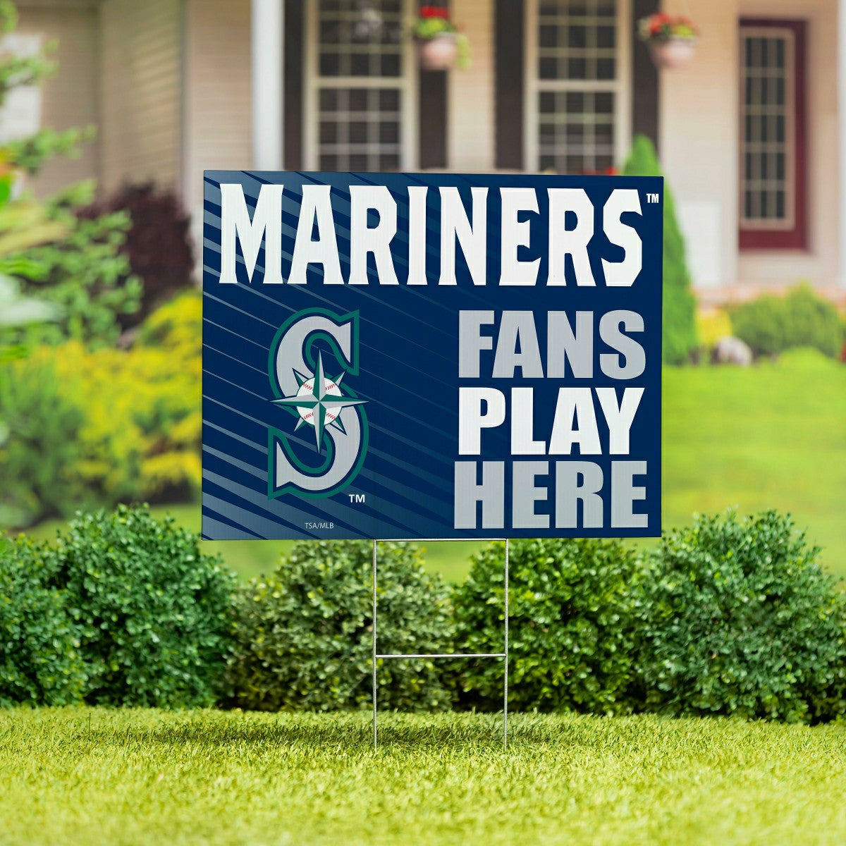 Seattle Mariners Coroplast Yard Sign "Fans Play Here", MLB, Home