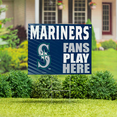 Seattle Mariners Coroplast Yard Sign "Fans Play Here", MLB, Home