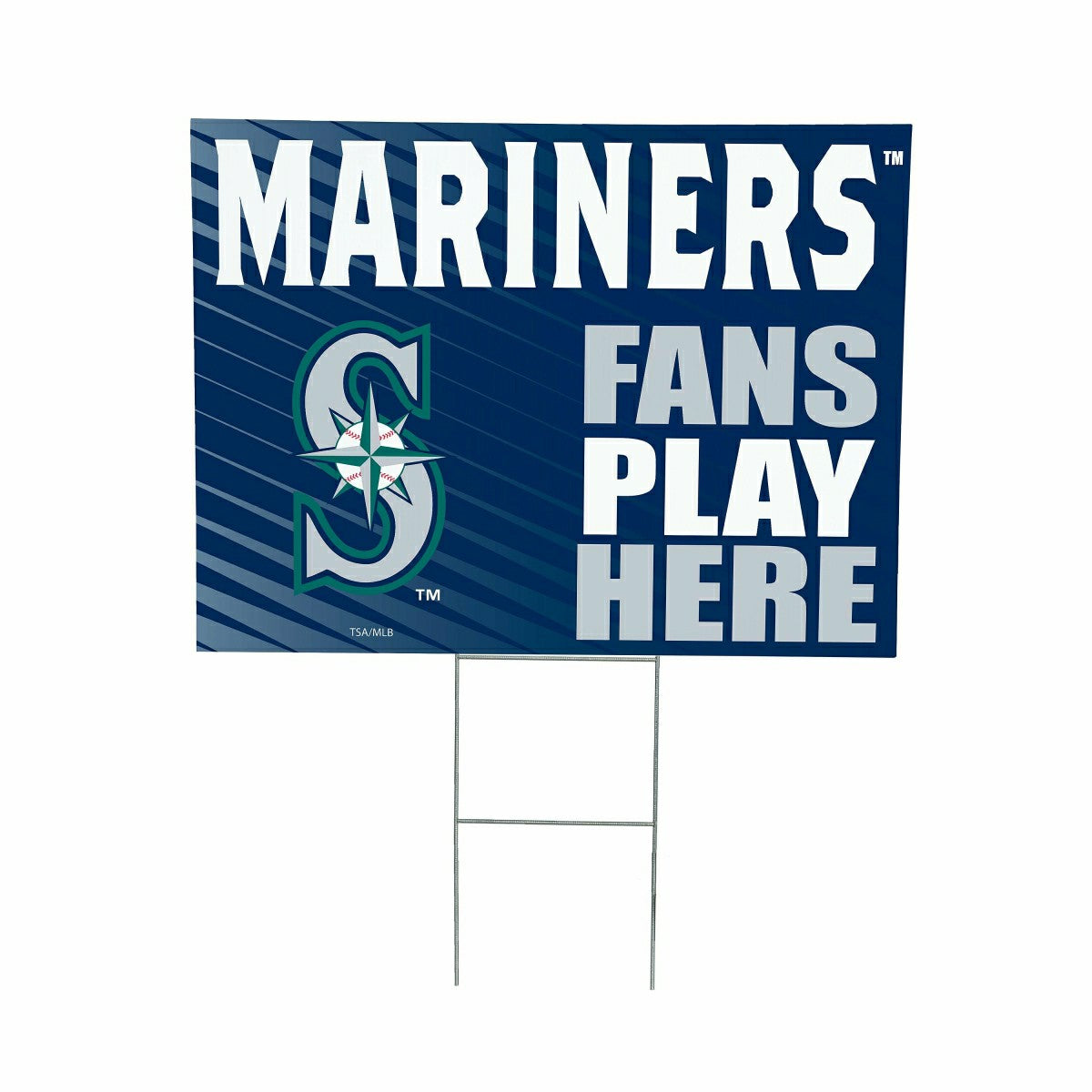 Seattle Mariners Coroplast Yard Sign "Fans Play Here", MLB, Home