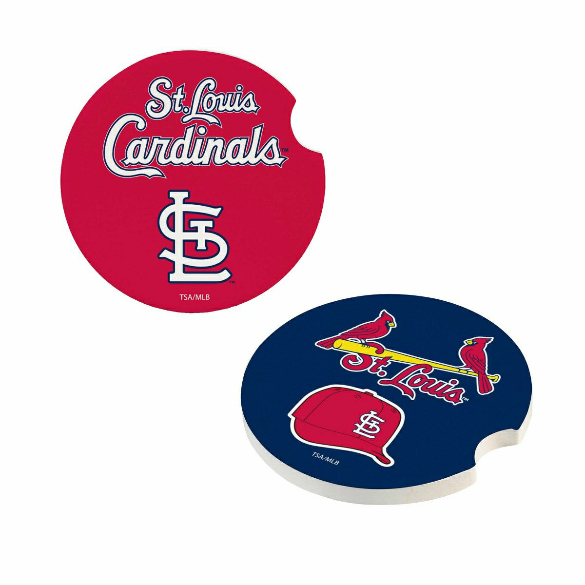 St Louis Cardinals Car Coaster Set, 2pc, MLB, Home